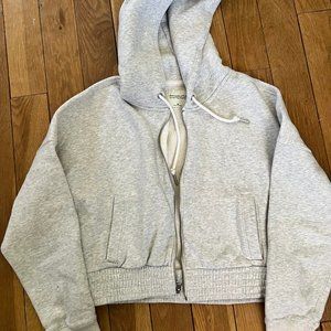 Abercrombie & Fitch Essential Mini Sunday Hooded Full-Zip - Light Gray - Size M